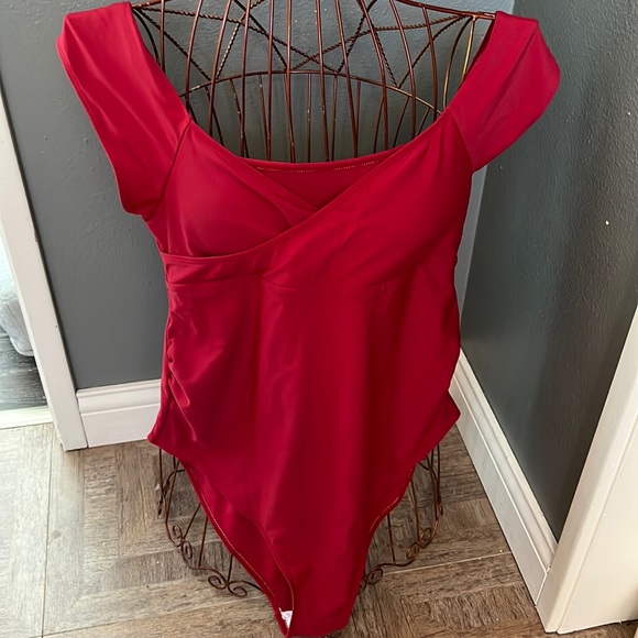 SHEIN Other - Red Maternity Swimsuit